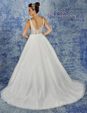 Lace beaded Ball gown wedding dress