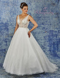 Lace beaded Ball gown wedding dress