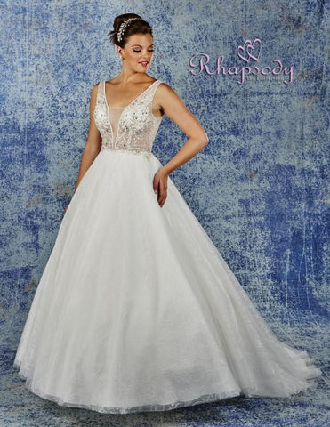 Lace beaded Ball gown wedding dress