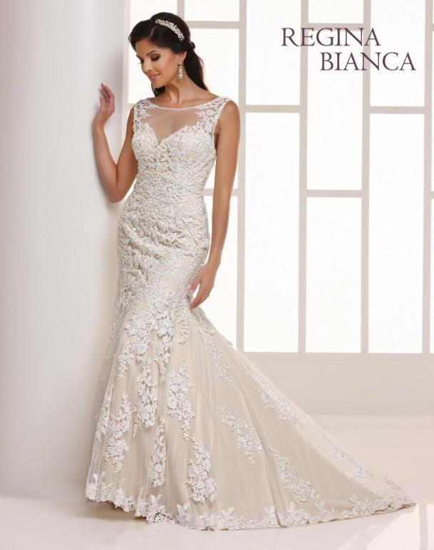 Lace beaded mermaid wedding dress