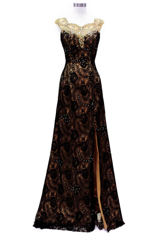 Prom & Evenning Lace Jersey Beaded Dresses