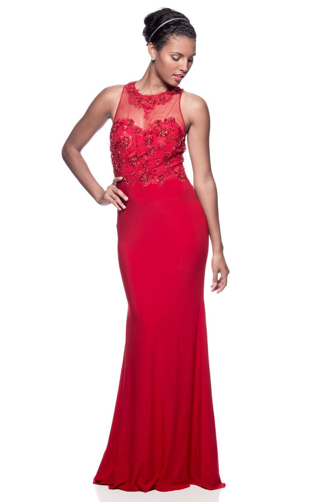 Prom & Evenning Lace Jersey Beaded Dresses