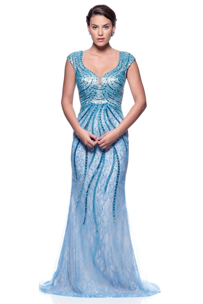 Prom & Evenning Lace Jersey Beaded Dresses