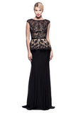 Mother Of The Bride Lace satin chiffon Long Gown Dress.