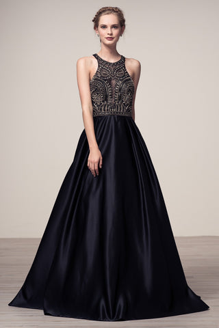 Prom & Evening Lace Beaded Dress