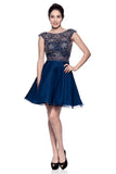Lace short prom homecoming cocktail dress