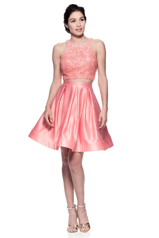 Lace short prom homecoming cocktail dress