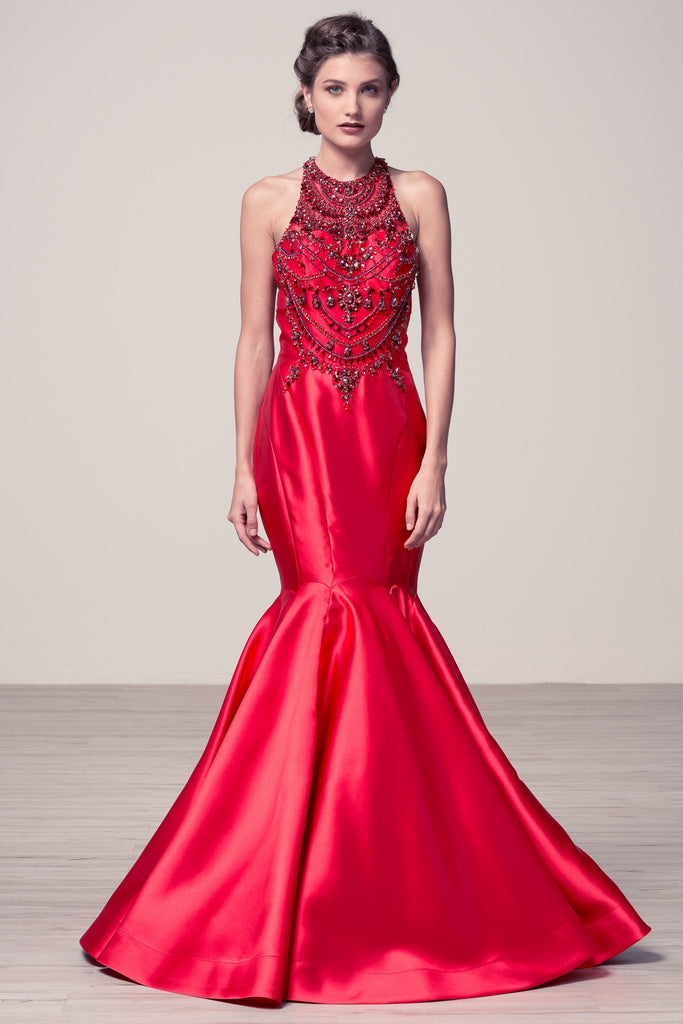 Prom & Evenning Lace Jersey Beaded Dresses