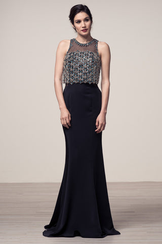 Prom & Evenning Lace Jersey Beaded Dresses