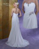 Chiffon lace beading fit & flare wedding dress