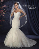 Lace beading mermaid wedding dress