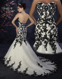 Lace beading mermaid wedding dress
