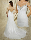 Lace beading A-line ball gown wedding dress