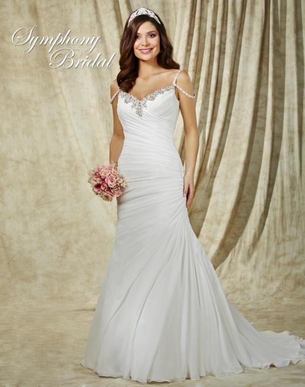 Lace beading A-line ball gown wedding dress