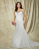 Lace beading A-line ball gown wedding dress
