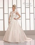Lace beading A-line ball gown wedding dress