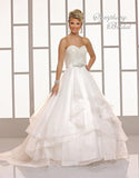 Lace beading A-line ball gown wedding dress