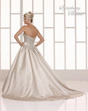 beaded A-line ball gown wedding dress