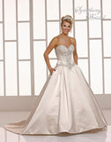 beaded A-line ball gown wedding dress