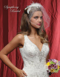 Designer lace beading A-line ball gown wedding dress