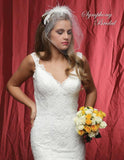 Lace beaded mermaid wedding dress