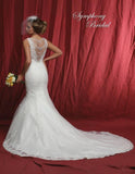 Lace beaded mermaid wedding dress