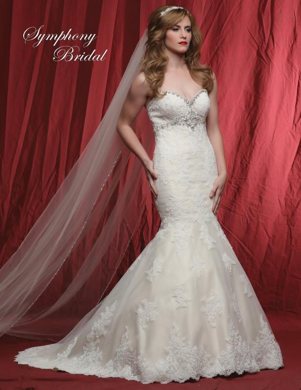 Lace beaded mermaid  wedding dress