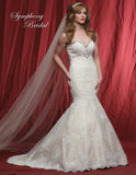 Lace beaded mermaid  wedding dress