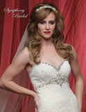 Lace beaded mermaid  wedding dress