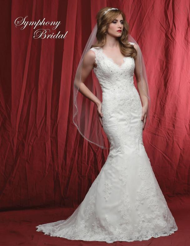 Lace beaded mermaid wedding dress