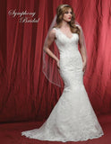 Lace beaded mermaid wedding dress