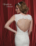 Lace beaded mermaid wedding dress