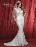 Lace beading mermaid wedding dress