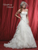 Organza beaded TRUMPET wedding dress