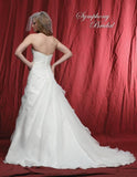 Organza beaded TRUMPET wedding dress