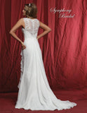 Lace beading A-line ball gown wedding dress