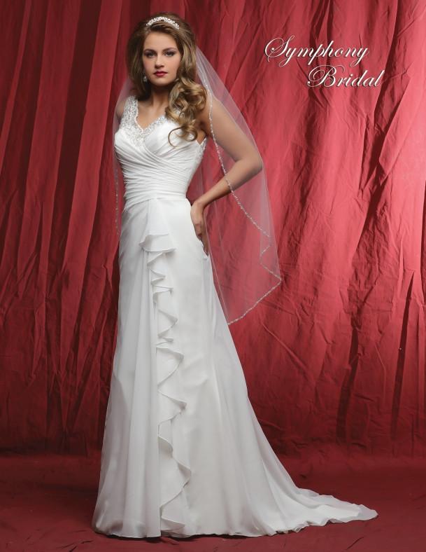 Lace beading A-line ball gown wedding dress