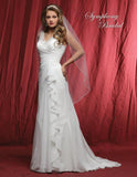 Lace beading A-line ball gown wedding dress