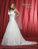 Lace beading A-line ball gown wedding dress