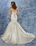 Satin beading mermaid wedding dress