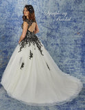 Lace beading A-line ball gown wedding dress