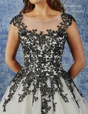 Lace beading A-line ball gown wedding dress