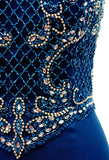 Mother Of The Bride Lace beaded satin chiffon Long Gown Dress.