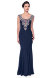 Mother Of The Bride Lace beaded satin chiffon Long Gown Dress.