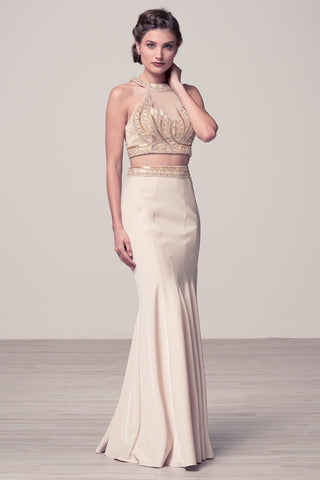 Prom & Evenning Lace Jersey Beaded Dresses