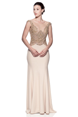 Prom & Evenning Lace Jersey Beaded Dresses