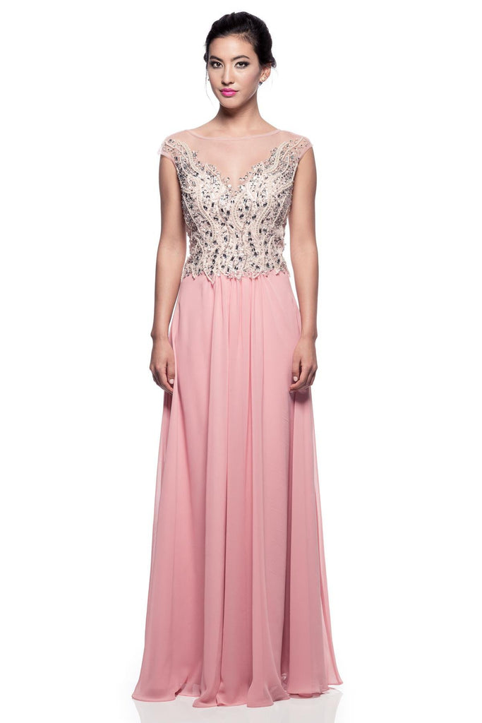 Mother Of The Bride Lace beaded satin chiffon Long Gown Dress.