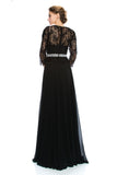Mother Of The Bride Lace beaded satin chiffon Long Gown Dress.