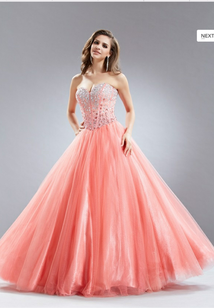 Quinceanera, sweet 16, engagement ball gown dress designer