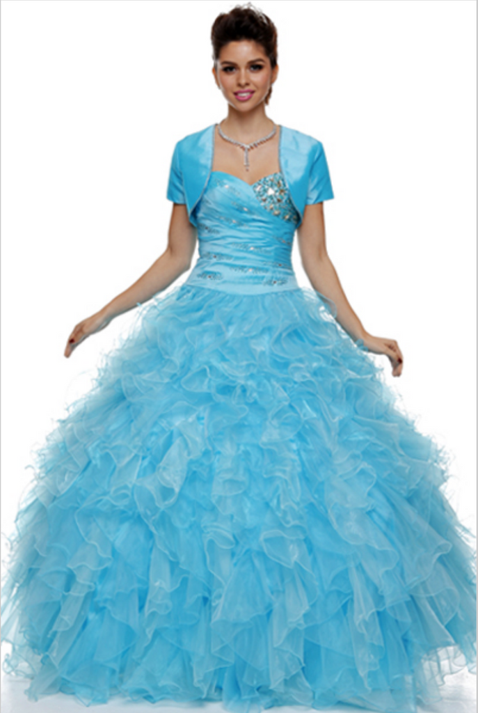 Quinceanera, sweet 16, engagement ball gown dress designer
